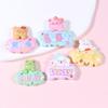 Accesorios de joyería de resina con dibujos de animales, dulces, crema, pegamento, pegatina para nevera, horquilla, cuerda para la cabeza, funda para teléfono móvil, ropa