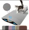 Alfombrilla Pequeña para Caja de Arena de Gato, 30 x 45 cm Doble Capa de Panal Alfombrilla para Caja de Arena de Gato, Antideslizante Impermeable Orina Catat, Adecuada para Suelos, Alfombrilla para Gatitos, Suministros para Mascotas de Interior, Rosa