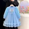 Vestido de Princesa Elsa para Niña, Nuevo Vestido de Primavera para Niña, Atuendo de Primavera Elegante para Bebés Niñas, Vestido de Hada para Niños