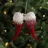 Adornos Navideños Transfronterizos Creativos Nieve Navideña Reno Decoraciones Colgantes Nórdico Lujo Ligero Decoraciones de Terciopelo Suministros Navideños