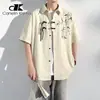 Camisa bordada de bambú, diseño de manga corta para hombre, nueva blusa para hombre estilo chino, traje Tang fino de verano estilo retro chino, Hanfu