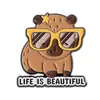 Broche Fofo Novo de Dados de Mahjong Kapibala Transfronteiriço Série Criativa de Desenho Animado Capivara Fofa Pin