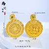 Loja de Ouro Mesmo Estilo Ouro Antigo Banhado Diamante Incrustado Giratório Filigrana Ruyi Auspicioso Oito Tesouros Bússola Colar Presente para Namorada