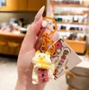 Nova Estação de Trabalho de Resina Chaveiro Gatinho Desenho Animado Rápido Vaca Trabalhadora Cavalo Boneco Pingente de Bolsa de Casal Pequeno Presente