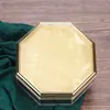 Caja interior octogonal con borde dorado Caja de embalaje para champiñón Morel Caja de regalo universal de acrílico para pepino de mar Qishen Caja vacía