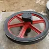 Rueda de polea de tipo fijo para cable de acero de minería, rueda de polea de tipo flotante, rueda de cabrestante de elevación para perforación de pozos 300 mm -- 2,3 m