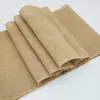 Camino de mesa de arpillera Amazon transfronterizo estilo pastoral norteamericano decoración de mesa para bodas y festividades posavasos de yute