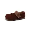 Zapatos Pequeños de Cuero Retro Francés para Niñas, Zapatos de Otoño, Color Puro, Zapatos de Princesa, Suela Suave, Zapatos Birkenstock