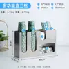 Soporte para Vasos de Papel de Acero Inoxidable Soporte para Vasos de Cafetería Tienda de Té con Leche Estante de Almacenamiento para Tapas de Vasos de Papel y Popotes Divisor de Vasos Soporte para Vasos