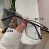 Gafas Cuadradas Grandes Ultraligeras para Miopía para Hombres, Disponibles con Lentes Planos Anti-Luz Azul Graduados para Mujeres, Armazones de Gafas Retro al por Mayor