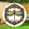 Atrapasol Acrílico con Diseño de Flor de Libélula Transfronteriza - Decoración Colgante Transparente para el Hogar