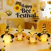 Festival das Abelhas Asas Luminosas Desenho Animado Boneco Sem Rosto Boneca Enfeites de Boneca Adereços de Layout para Atmosfera de Feriado Atacado Transfronteiriço
