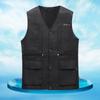 Chaleco para Hombre de Primavera, Otoño, Verano, Multibolsillos, Delgado para Pesca, Conjunto para Exteriores para Personas de Mediana Edad y Mayores, Chaleco Casual, Chaleco de Caballo Vela