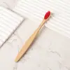 Escovas de Dente de Bambu para Hotéis e B&Bs, Escovas de Dente de Bambu Descartáveis com Cerdas Macias, Escovas de Dente Planas de Fibra de Bambu com Carvão de Bambu