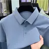 Camisa Polo de Verano con Cuello, Manga Corta para Hombre, Absorbente de Humedad, Secado Rápido, Color Sólido, Camiseta Casual de Moda con Manga Media y Empalme para Hombres Jóvenes y de Mediana Edad