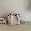 Bolsa Cubo Tejida a Mano con Patrón Nuevo Estilo Verano Shuai Mijia, Bolso Cruzado de Nicho Estilo Francés para Mujer