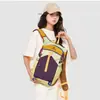 Mochila Casual, Cordón de Dibujo Transfronterizo, Color Contrastante, Bolso Escolar Versátil, Gran Capacidad, Ligera para Deportes al Aire Libre, Montañismo