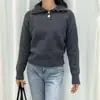 Nuevo Suéter de Punto Elegante Retro Estilo Hong Kong para Mujer en Otoño e Invierno Nuevo Abrigo Estilo Maillard Suéter de Punto Suave y Ceroso