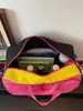 Nueva Moda Bolsos Cruzados de Viaje Corto con Bloques de Color, Gran Capacidad, Separación Seco/Húmedo, para Viajes Diarios, Fitness, Equipaje de Mano