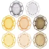 Joia de Liga Metálica Popular Transfronteiriça, Pingente Base Oval Pedra do Tempo Acessório DIY, Diâmetro Interno 18*25mm