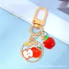 Chaveiro Criativo de Frutas Desenho Animado Cereja Morango Melancia Pingente para Mochila Escolar de Estudante Pingente para Bolsa de Casal