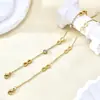 Elegante, Moderno, Sencillo, Estilo de Alta Gama, Pulsera para Mujer de Acero Inoxidable con Circonia Incrustada en Forma de 8, Chapada en Oro de 18 Quilates, Versátil al por Mayor