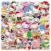 50 pegatinas navideñas de Sanrio, lindas pegatinas decorativas para cuadernos y manuales de KT Melody.