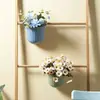 Cubo de basura de pared para cocina, estilo flor, para colgar en la puerta del gabinete de la encimera del hogar, ahorra esfuerzo, sin necesidad de agacharse, sin tapa