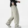 Pantalones casuales holgados rectos negros para hombre, tendencia otoño e invierno 2026, nuevos pantalones deportivos transpirables estilo americano para hombre