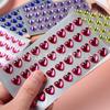 Pegatinas Brillantes de Rhinestone Acrílico con Forma de Corazón de 36 Piezas de 12 mm para Decoración de Álbumes de Fotos DIY para Niños