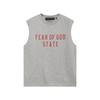 Niebla Multilínea Esenciales Hhh Marca de Moda Americana Estampado de Letras High Street Chaleco Holgado Camiseta sin Mangas para Hombre y Mujer