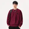 Ropa para Hombre Fengshe / Sudadera de Terciopelo Deao de Peso Pesado 400g, Amigable con la Piel, Estilo Americano, Bolsillo en el Pecho con Logo, Sudadera con Forro Polar para Primavera y Otoño