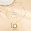 1 Moda Transfronteriza Europea y Americana Nuevo Colgante de Corazón Solar Collar Retro de Alta Gama para Mujer