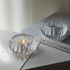 Nordic Light Luxury ins Style Suporte de vela de vidro com contas planas Estilo nórdico Simples romântico Desktop Decorativo Vela Copo Ornamentos