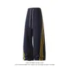 Calça de Moletom Esportiva Retro Americana com Três Listras para Homens e Mulheres, Novo Estilo Outono 2026, Calça Longa Casual Solta e Fluida para Casais