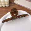 Presilha de Garra Grande em Acetato Estilo Coreano Simples Elegante para Coque no Topo da Cabeça Presilha de Tubarão Versátil para o Dia a Dia Presilha de Cabelo Feminina Acessórios de Cabelo