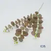 Flor Artificial con 3 Ramas, Planta Verde Hoja de Dinero Tallo Único, Arreglo Floral de Boda, Decoración Floral para Sala de Estar del Hogar, Accesorios de Plantas Verdes, Flores