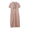 Vestido Camisa de Seda Estilo Francés para Mujer Tallas Grandes Inno Verano Nuevo Vestido Ceñido a la Cintura 222198