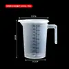 Taza medidora de plástico de alta transparencia para hornear y té de leche, Taza graduada de plástico doméstico de grado alimenticio, Taza medidora comercial de gran capacidad