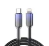 Venta Caliente de Fábrica 60W Tipo Cristal de Hielo Type-C Carga Súper Rápida Adecuado para Apple 14/15 Cable Trenzado Cable de Carga Rápida Pd27W