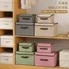 Caixa Organizadora de Tecido Espesso Estilo Gaveta para Casa, para Organizar Roupas e Roupas Íntimas, Dobrável com Tampa, Caixa de Armazenamento Portátil