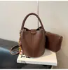 Bolso de Mano Versátil de Moda para Mujer 2025 Nuevo Invierno Bolso Cubo de Gama Alta Bolso Cruzado Casual para el Trabajo