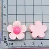 Rosto brilhante flor fresca de cinco pétalas flor frangipani presilha de cabelo corda de cabelo pinça de pegar adesivo de geladeira acessórios de resina creme