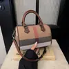 Bolso de Hombro Grande para Mujer Nuevo Bolso Cruzado de Rayas Verticales Simple Bolso de Mano Casual de Moda Bolso Tipo Almohada