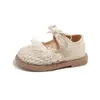 Novedades Primavera 2026 Zapatos Pequeños de Cuero para Niñas Zapatos de Princesa con Lazo para Niños Zapatos Mocasines Transpirables Estilo Coreano para Niños Pequeños y Niños Pequeños Modernos