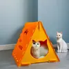 Nido de Gato Nuevo Modelo Transfronterizo, Nido Triangular de Tela de Fieltro, Semicerrado, Adecuado para Todas las Estaciones, Tienda para Mascotas, Nido de Gato Desmontable