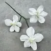 Orquídea Phalaenopsis Artificial de 3 Flores para Boda y Decoración del Hogar, Adorno de Flor Artificial, Disponible en Múltiples Colores, Accesorio Floral, Decoración Floral