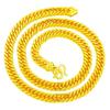 Collar de cadena con cabeza de Fu bañada en oro y latón, joyería de boda de imitación de oro galvanizado, joyería masculina dominante al por mayor