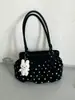 Bolso de hombro y axila con diseño único de lunares plisados para mujer, nuevo bolso de moda de verano 2026 de doble uso para el trabajo y los desplazamientos