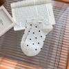 Meias Mekki Zhuji Femininas Algodão Absorvente de Suor Respirável Bolinhas Etiqueta de Tecido Meias Amigas da Pele Xadrez Deslocamento Casual Elasticidade